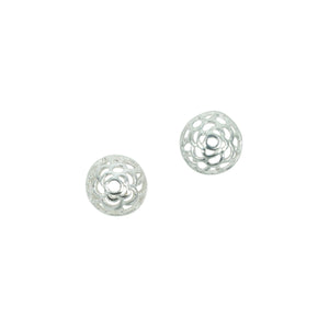 Mosaic Scalloped Bead Cap in Sterling Silver 9.7x1.4mm