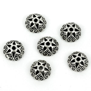 Bali-Style Bead Cap in Sterling Silver 9mm