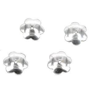 Flower Scalloped Bead Cap in Sterling Silver 9mm