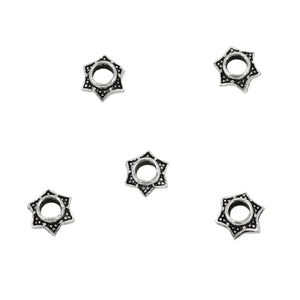 Bali-Style Star Bead Caps in Sterling Silver 5mm