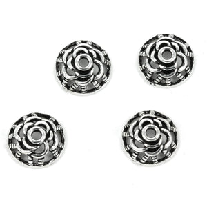 Open Patterned Bead Cap in Sterling Silver 9mm