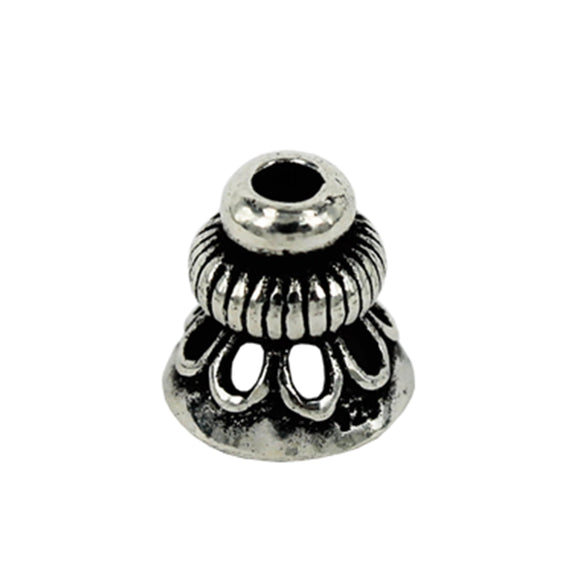 Bell Three Tier Cone in Antique Sterling Silver 6x2.18mm