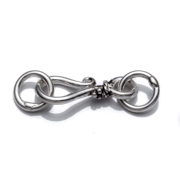 Fish-Hook Clasp Sterling Silver 6.1x23.4mm 17 Gauge