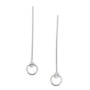 Eyepins with 6mm Ring in Sterling Silver (1.4" / 35mm)