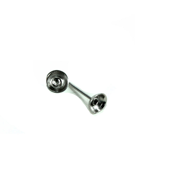 Ear Studs with Glue on Cup and Peg in Sterling Silver 6mm 21 Gauge