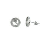 Ear Studs Earrings Pearl Settings with Round Cup and Peg Mounting in Sterling Silver - Various Sizes