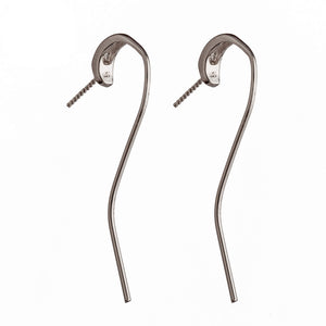 Ear Wires with Screw-on Peg Mounting in Sterling Silver