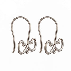 Ear Wires with Double-Sided Inner Loops in Sterling Silver 14.6x10.97mm