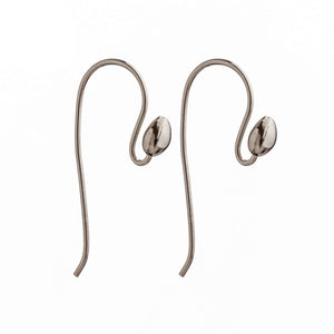 Ear Wires with Outer Loop in Sterling Silver 29.9x13.6mm