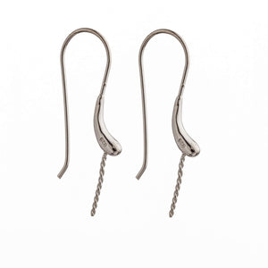 Ear Wires with Peg Mounting in Sterling Silver