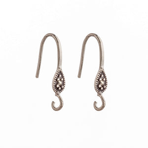 Ear Wires in Sterling Silver 19.5x4mm