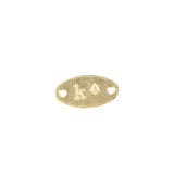 18Kt Gold Oval Jewelry Tag Stamped "K"