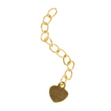 18Kt Gold Extension Chains with Tag 30mm long, 1.8mm curb chain