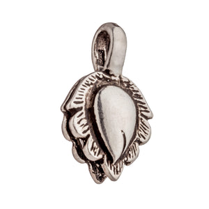 Palm Leaf Charm in Sterling Silver 21.36x13.5x5.8mm