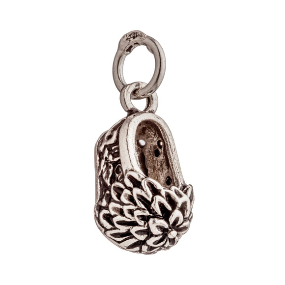 Big Head Shoe Charm in Antique Sterling Silver 21.7x8.5x7.9mm