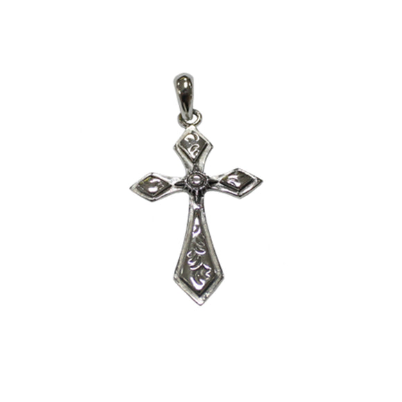 Cross Charm in Sterling Silver 43.1x21.7x2.74mm