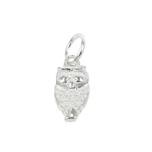 Owl Charm in Sterling Silver 16x5.5mm