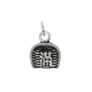 Abundance Charm in Antiqued Sterling Silver 15x12x6mm