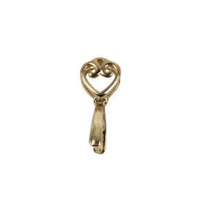 14Kt Gold ScrollHeart Pinch Bail with Open Frame Bail 14x6mm