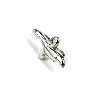 Fleur-de-Lys Pinch Bail in Sterling Silver 19.3x9.3x7mm