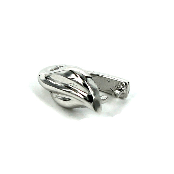 Leaf Pinch Bail in Sterling Silver 9.7x5.3x6.6mm