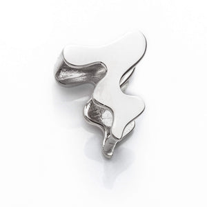 Wavy Pinch Bail in Sterling Silver 13.2x8.3x11mm