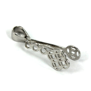 Celtic Pinch Bail in Sterling Silver 24x7.3mm