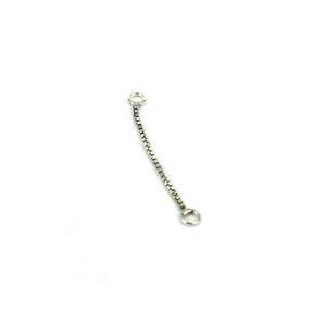 Extension Chain in Rhodium Plated Sterling Silver 1" (25.4mm)