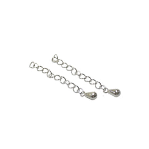 Extension Chain in Rhodium Plated Sterling Silver 3.4x41.5mm