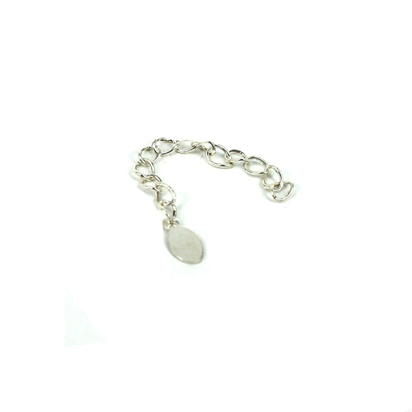 Extension Chain in Rhodium Plated Sterling Silver 7.5x4x37.6mm