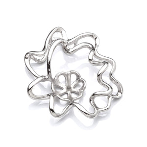 Swirls Pendant with Cup and Peg Mounting in Sterling Silver 9mm