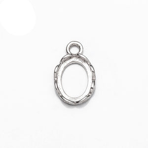 Pendant with Oval Bezel Mounting in Sterling Silver 5x7mm