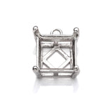 Basket Pendant with Square Bezel Mounting in Sterling Silver