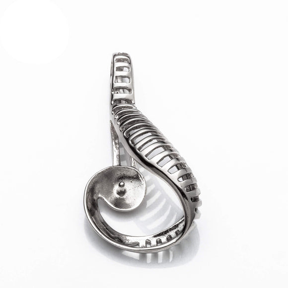 Snake Pendant with Cup and Peg Mounting in Sterling Silver 5mm