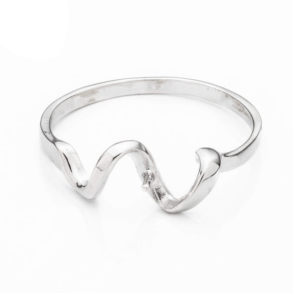 Swirl Ring with Peg Mounting in Sterling Silver 5mm