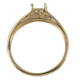 Fancy Gallery Ring in 14K Gold for 5mm Stones