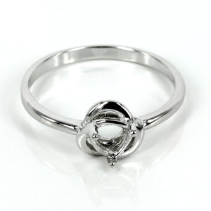 Celtic triad inspired ring with trillion setting in sterling silver 5mm