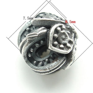 Granular Round Bead in Antique Sterling Silver 8.3x8.3x7.8mm