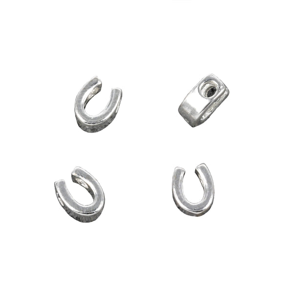 Horseshoe Bead in Sterling Silver 7x5x3mm