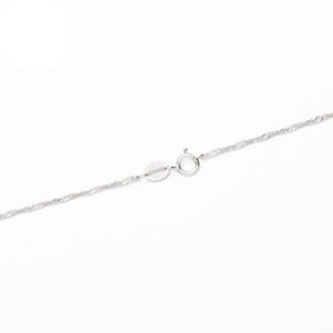 Sterling Silver Twisted Singapore Chain Necklace 1.4mm 16" (41cm) 18" (46cm) 20" (51cm)