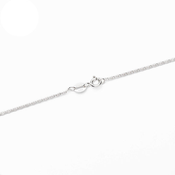 Sterling Silver Tile Fancy Chain Necklace 1.4mm 16