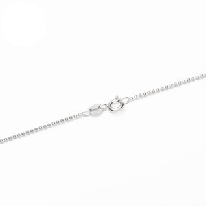 Sterling Silver Ball/Bead Chain Necklace 1.3mm 16" (41cm) 18" (46cm) 20" (51cm)