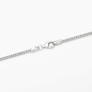 Sterling Silver Popcorn Chain Necklace 2.5mm 18" (46cm) 20" (51cm) 22" (56cm) 24" (61cm)