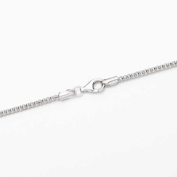 Sterling Silver Popcorn Chain Necklace 2.5mm 18