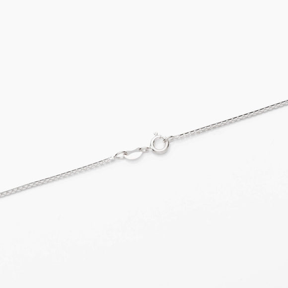 Sterling Silver Box Link Chain Necklace 1.2mm 16