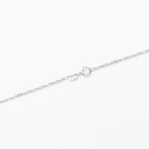 Sterling Silver Singapore Chain Necklace 1.2mm 16" (41cm) 18" (46cm) 20" (51cm) 22" (56cm)