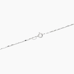 Sterling Silver Yuanbao Cable Chain Necklace 0.8mm 18" (46cm)