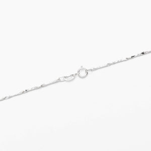 Sterling Silver Design Pattern Bar Chain Necklace 1.2mm 18" (46cm)