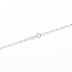 Sterling Silver Oval Cable Link Chain Necklace 2.56mm 18" (46cm) 20" (51cm) 22" (56cm) 24" (61cm)