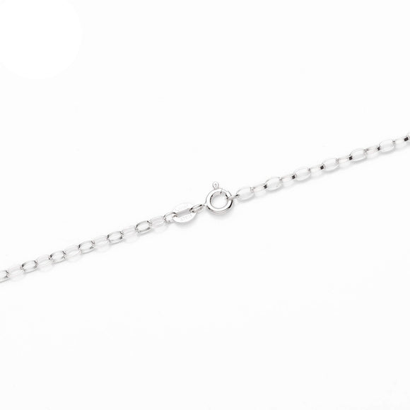 Sterling Silver Oval Cable Link Chain Necklace 2.56mm 18